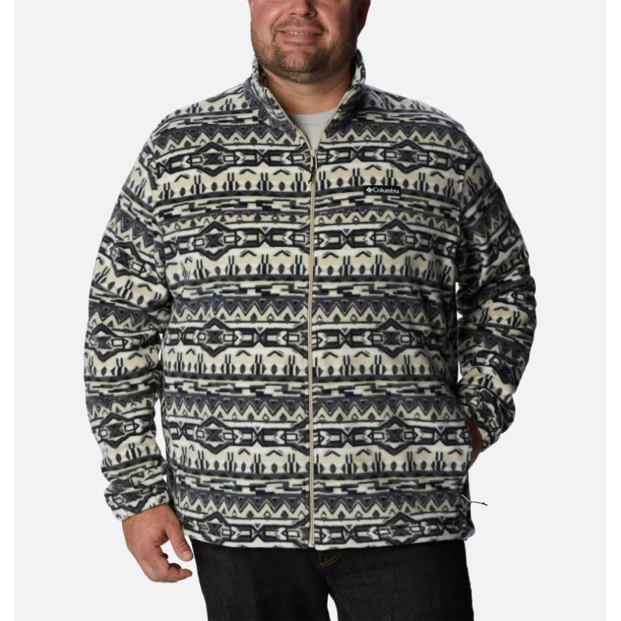 Ancient Fossil 80s Stripe Print Columbia Men's Steens Mountain Printed Jacket Big