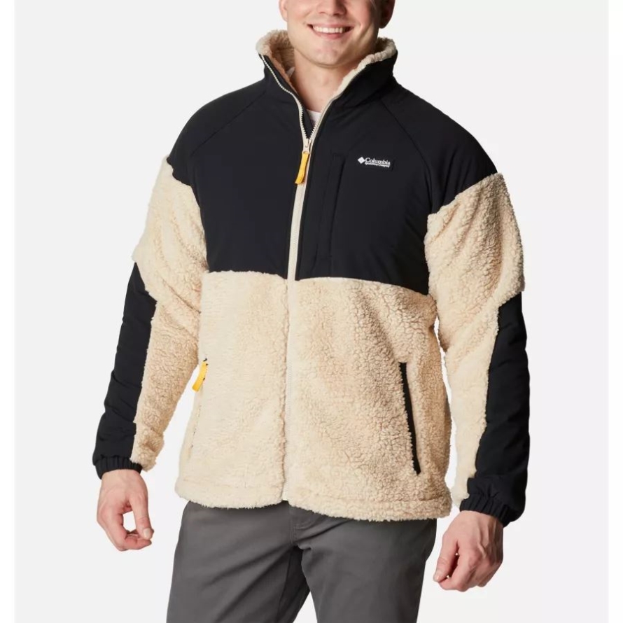 Ancient Fossil/Black Columbia Men's Ballistic Ridge Full Zip Fleece