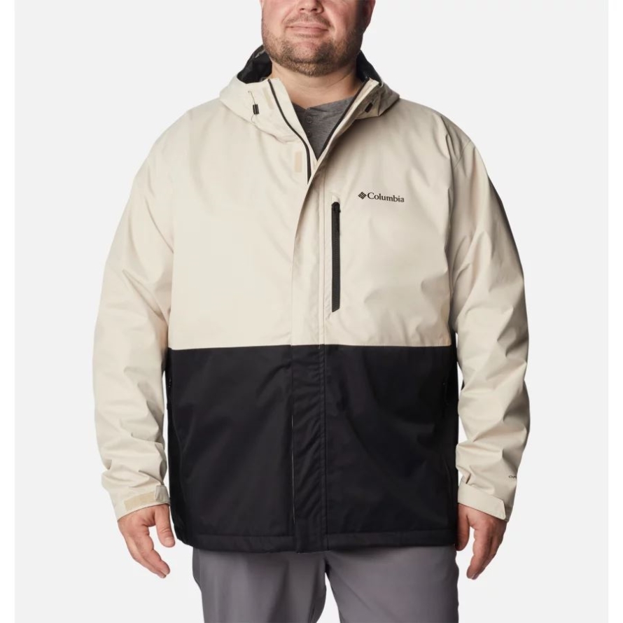 Ancient Fossil/Black Columbia Men's Hikebound Rain Jacket Big