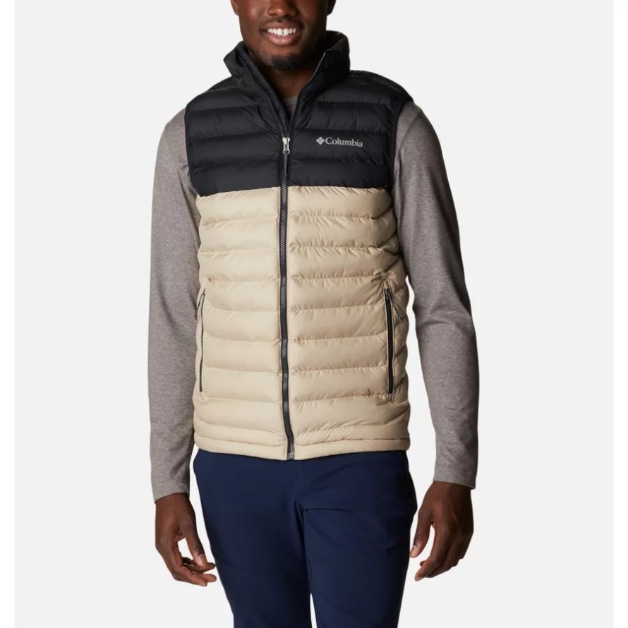 Ancient Fossil/Black Columbia Men's Powder Lite Insulated Vest
