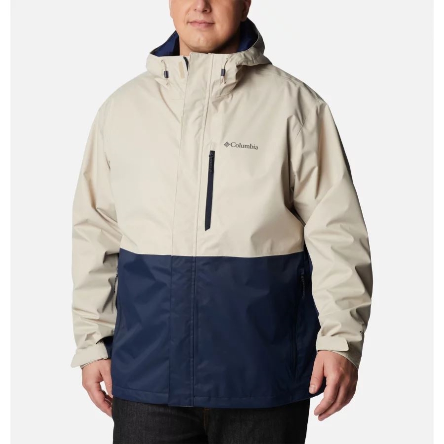 Ancient Fossil/Collegiate Navy Men's Hikebound Rain Jacket Big Columbia