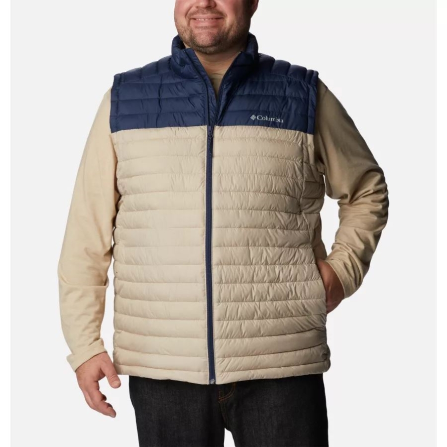 Ancient Fossil/Collegiate Navy Men's Silver Falls Vest Big Columbia