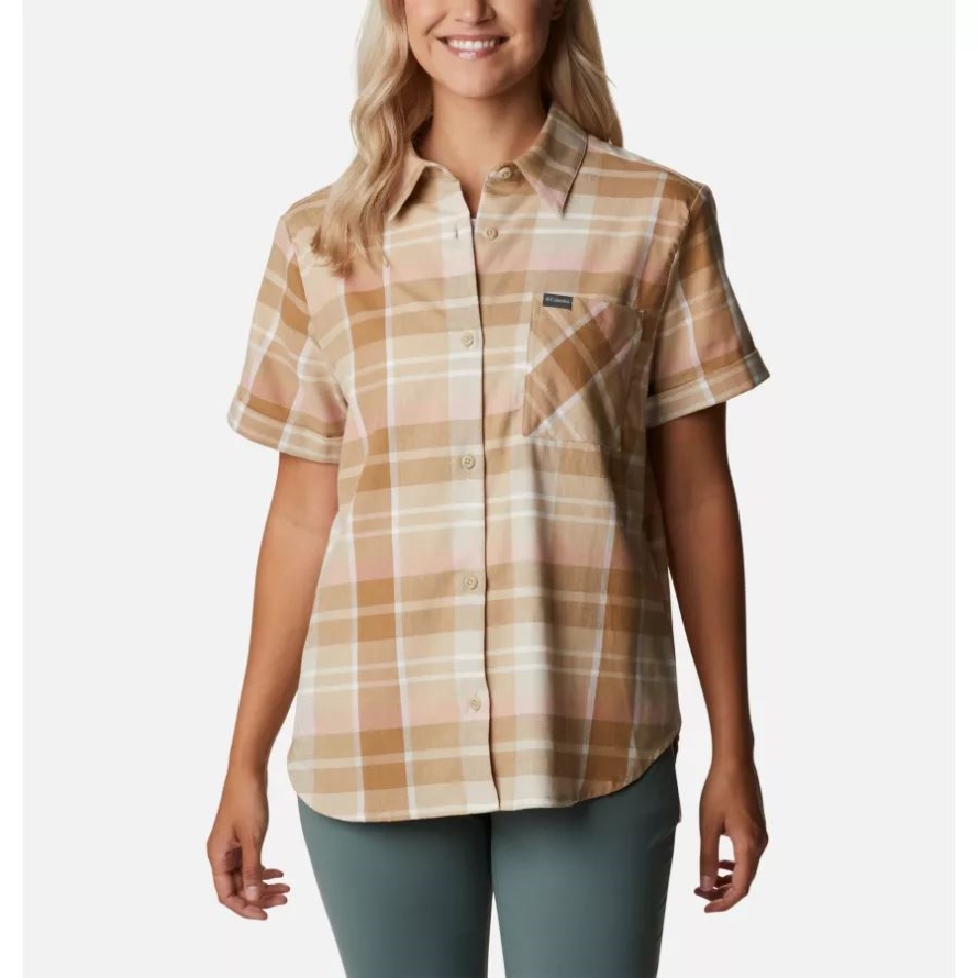 Ancient Fossil Madras Women's Anytime Casual Stretch Short Sleeve Shirt Columbia