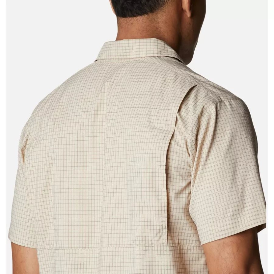 Ancient Fossil/Quiet Grid Columbia Men's Silver Ridge Lite Plaid Short Sleeve Shirt