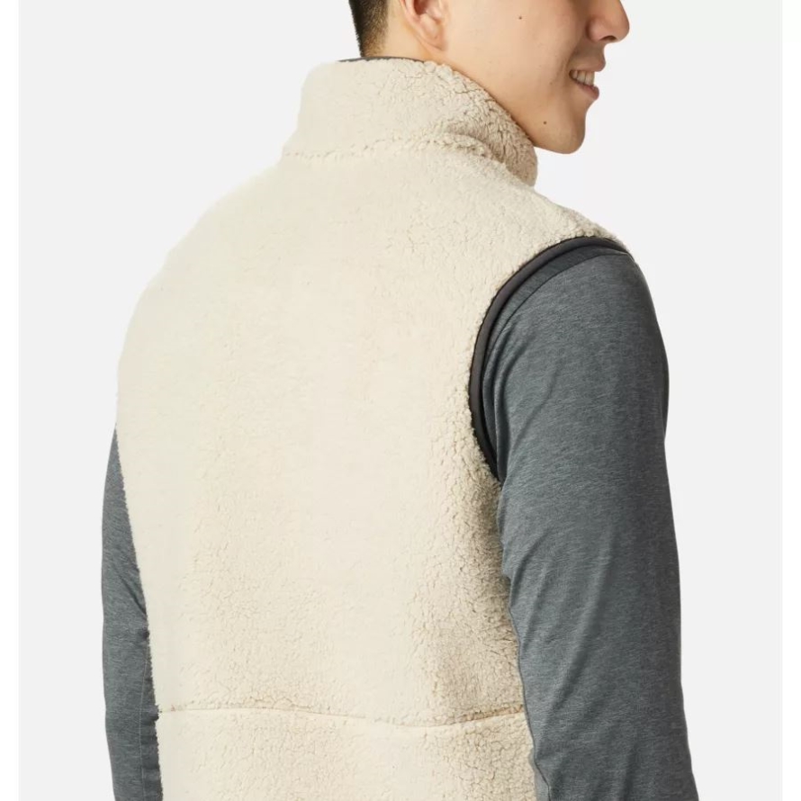 Ancient Fossil/Shark Men's Mountainside Sherpa Fleece Vest Columbia