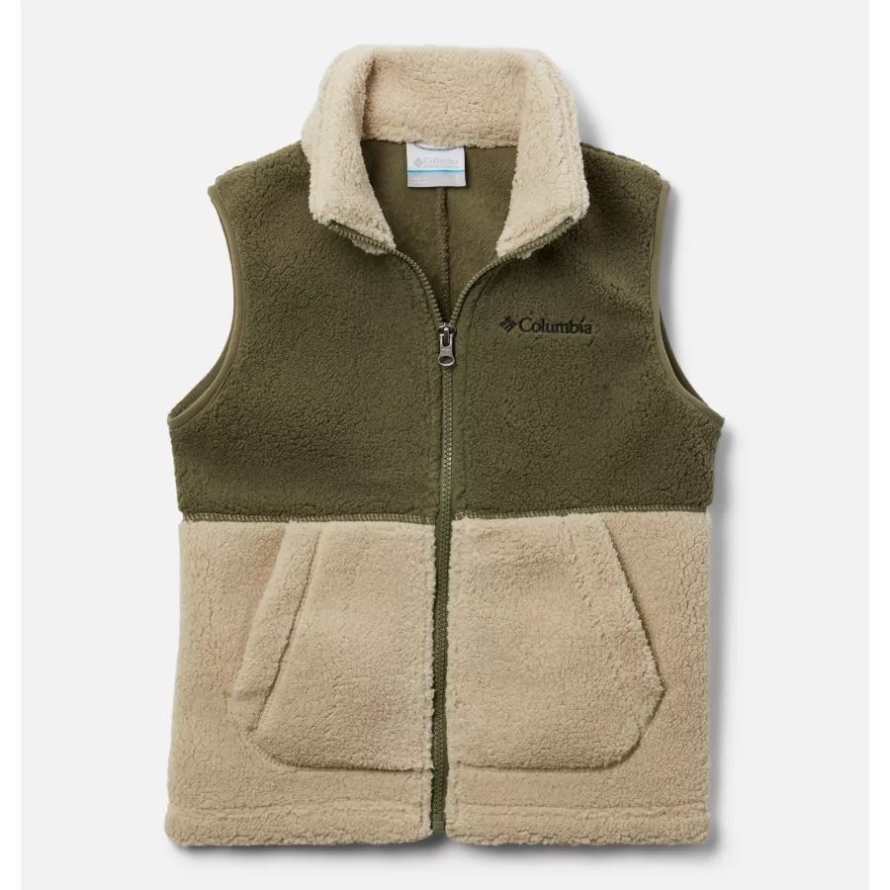 Ancient Fossil/Stone Green Boys' Rugged Ridge Sherpa Vest Columbia