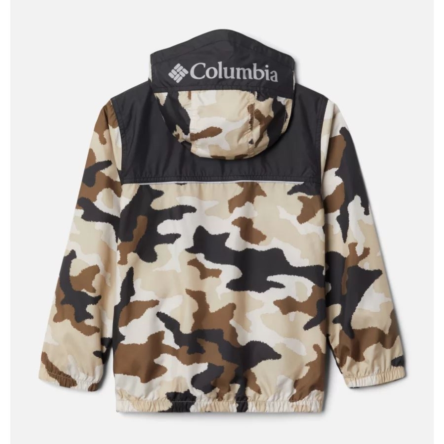 Ancient Fossil Trad Camo/Black Youth Bloomingport Windbreaker Columbia
