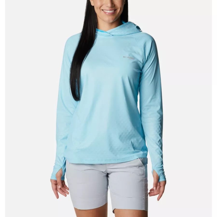 Atoll Columbia Women's PFG Tidal Deflector Ice Long Sleeve Hoodie