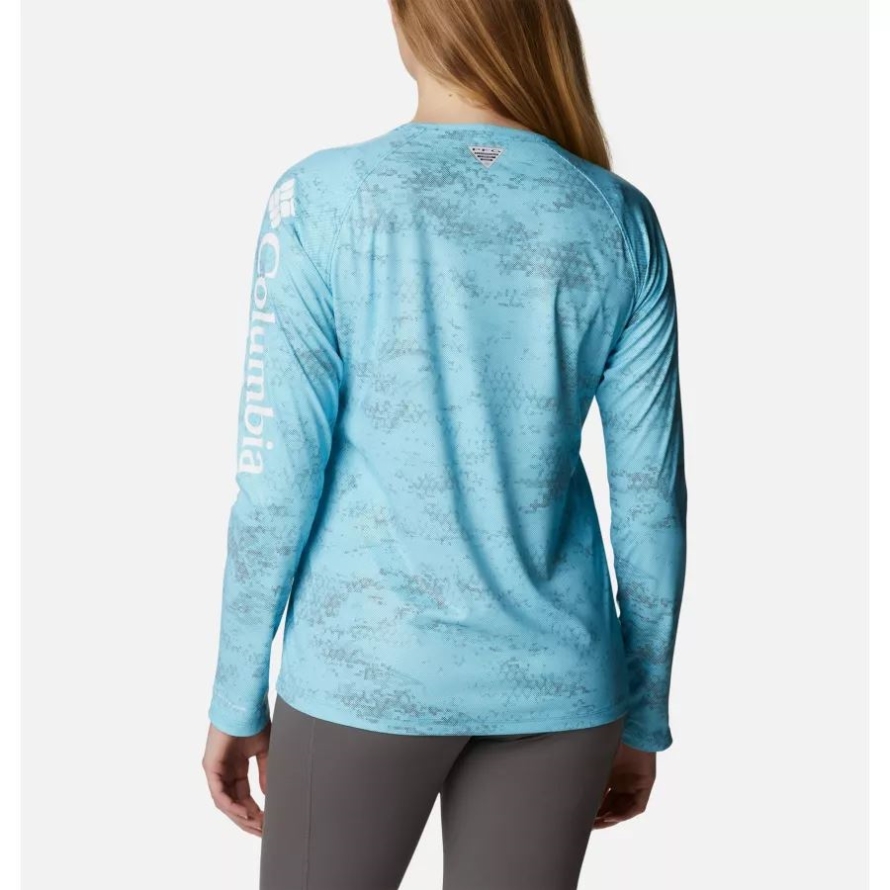 Atoll/PFG Camo Dark Women's PFG Tidal Deflector Printed Long Sleeve Shirt Columbia