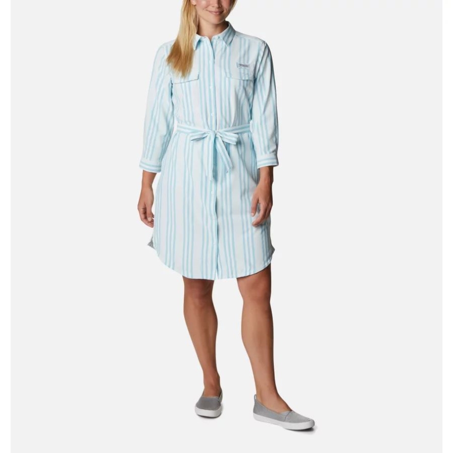 Atoll Stripe Columbia Women's PFG Sun Drifter Woven Dress