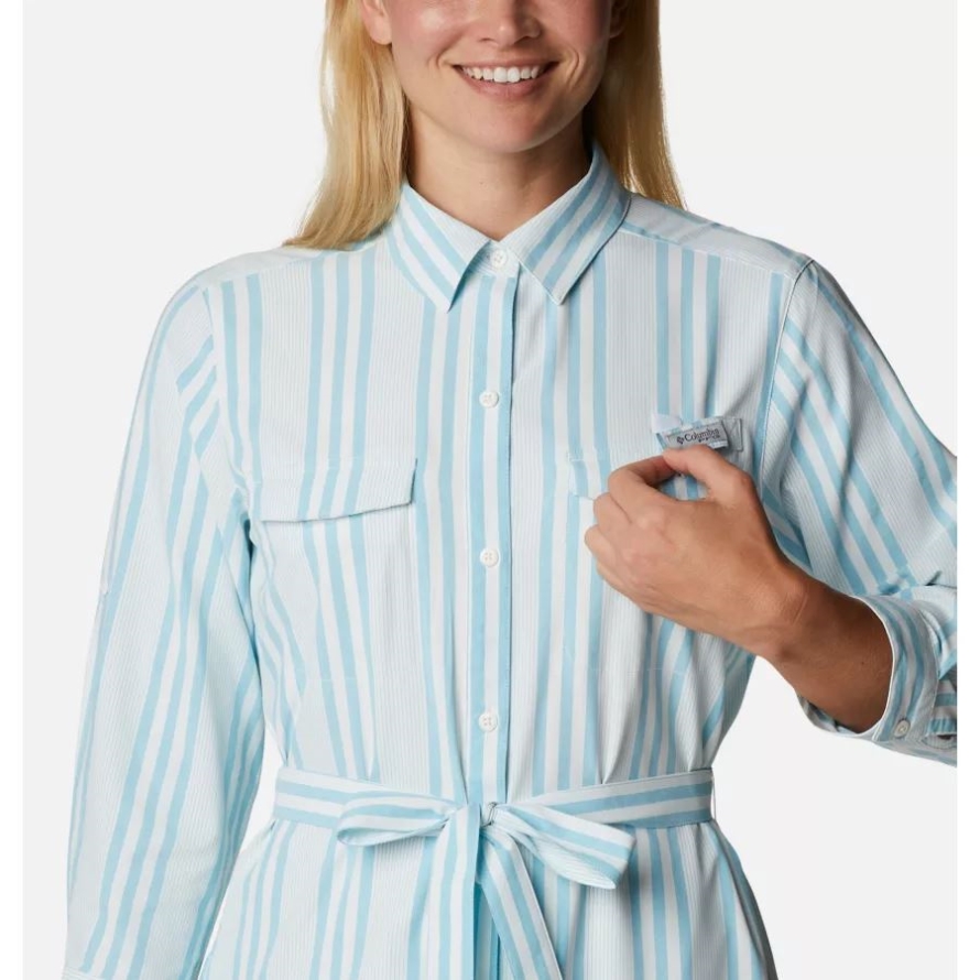 Atoll Stripe Columbia Women's PFG Sun Drifter Woven Dress