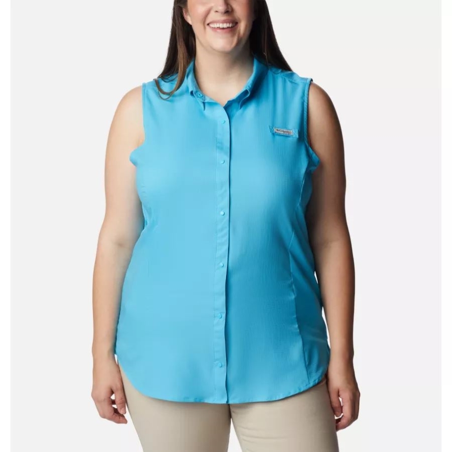 Atoll Women's PFG Tamiami Sleeveless Shirt Plus Size Columbia