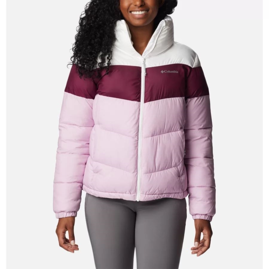 Aura/Marionberry/White Columbia Women's Puffect Color Blocked Jacket