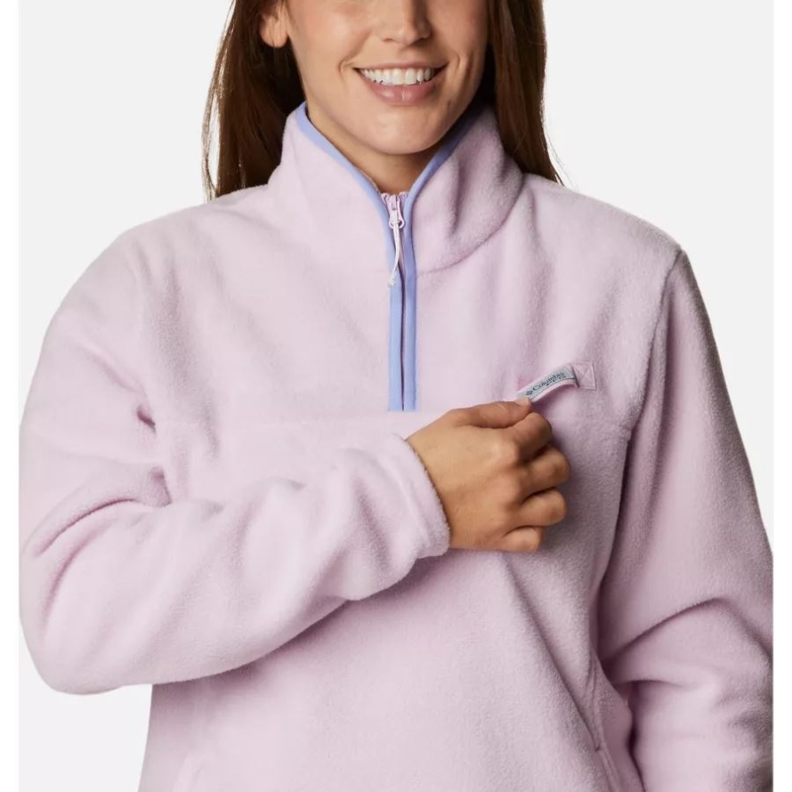 Aura/Serenity Women's PFG Slack Water Half Zip Fleece Pullover Columbia
