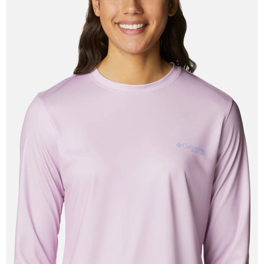 Aura/Serenity Women's PFG Tidal Tee Island Time Long Sleeve Shirt Columbia