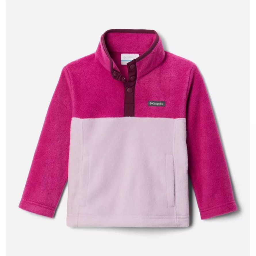 Aura/Wild Fuchsia Columbia Toddler Steens Mtn Quarter Snap Fleece Pullover