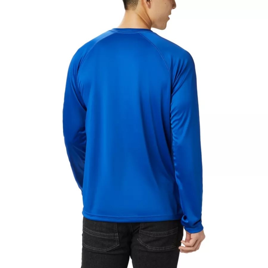 Azul/Sky Blue Columbia Men's Fork Stream Long Sleeve Shirt