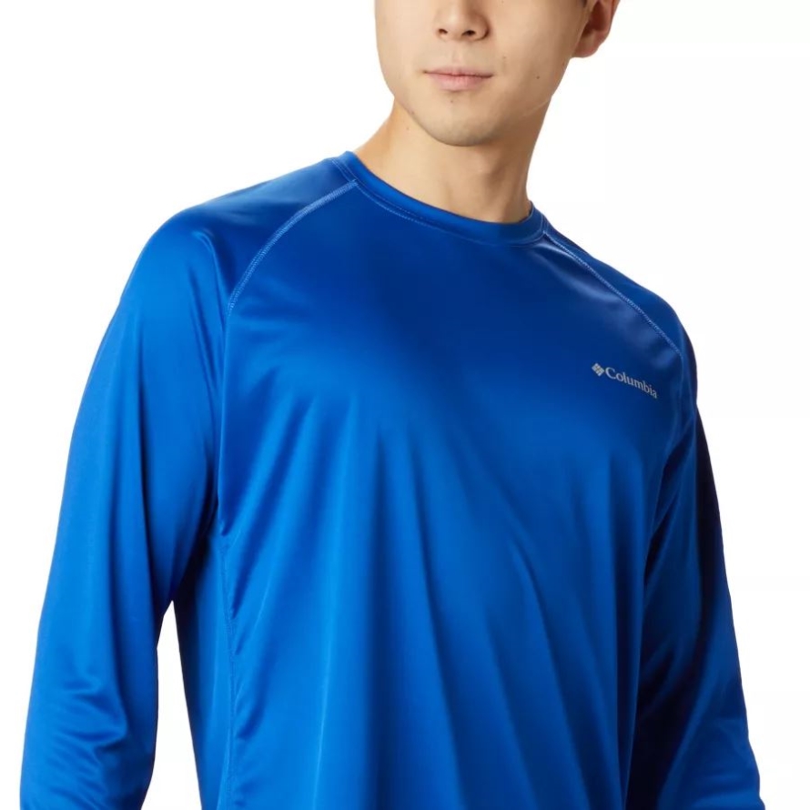 Azul/Sky Blue Columbia Men's Fork Stream Long Sleeve Shirt