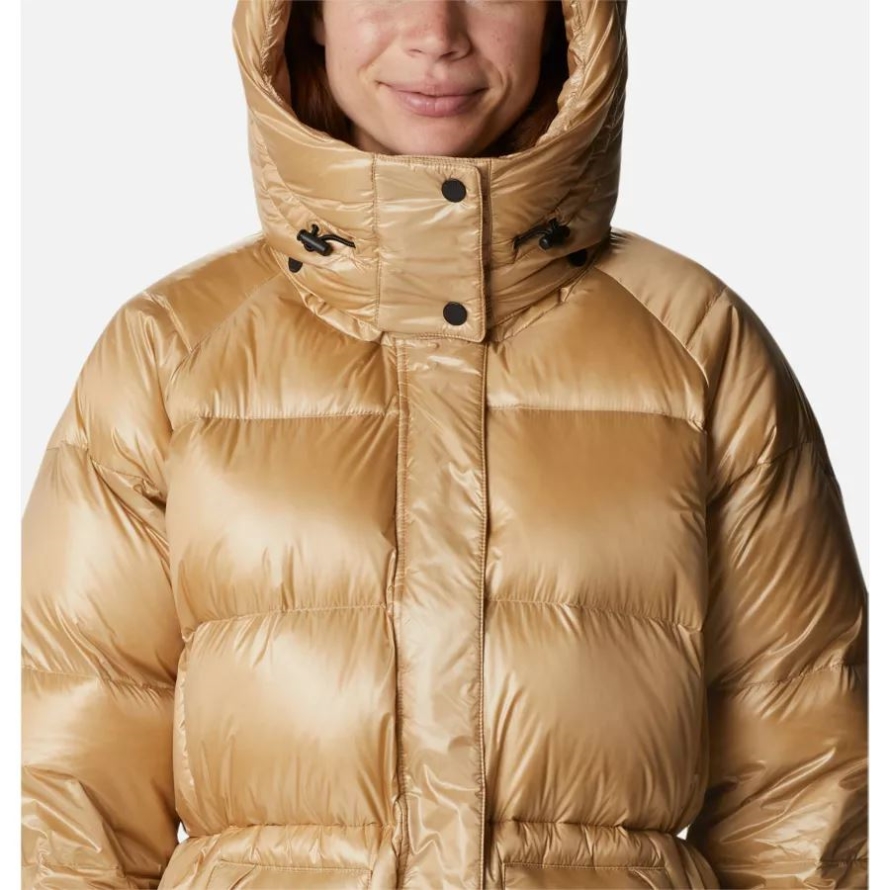Beach/Black Columbia Women's Northern Gorge II Omni-Heat Infinity Down Jacket