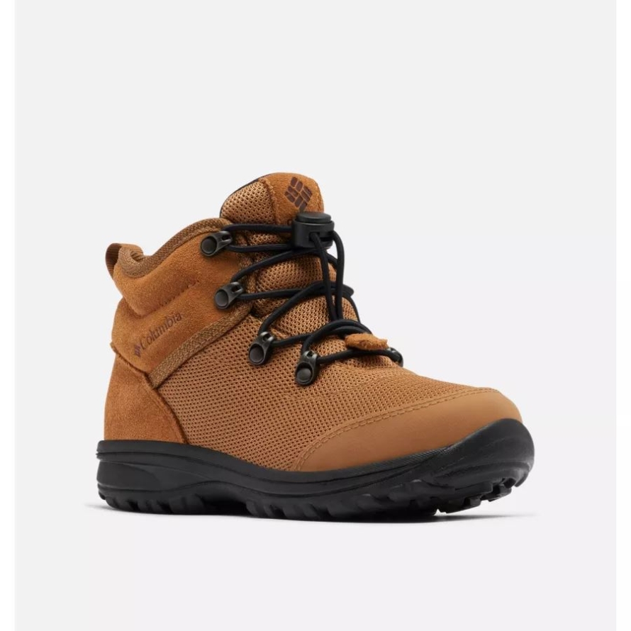 Big Kids' Fairbanks Mid Boot Elk/Black Columbia