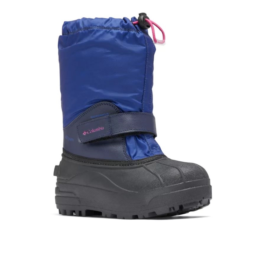 Big Kids' Powderbug Forty Snow Boot Dark Sapphire/Wild Fuchsia Columbia