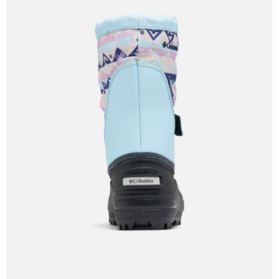 Big Kids' Powderbug Plus II Print Snow Boot Columbia Spring Blue/Dark Nocturnal