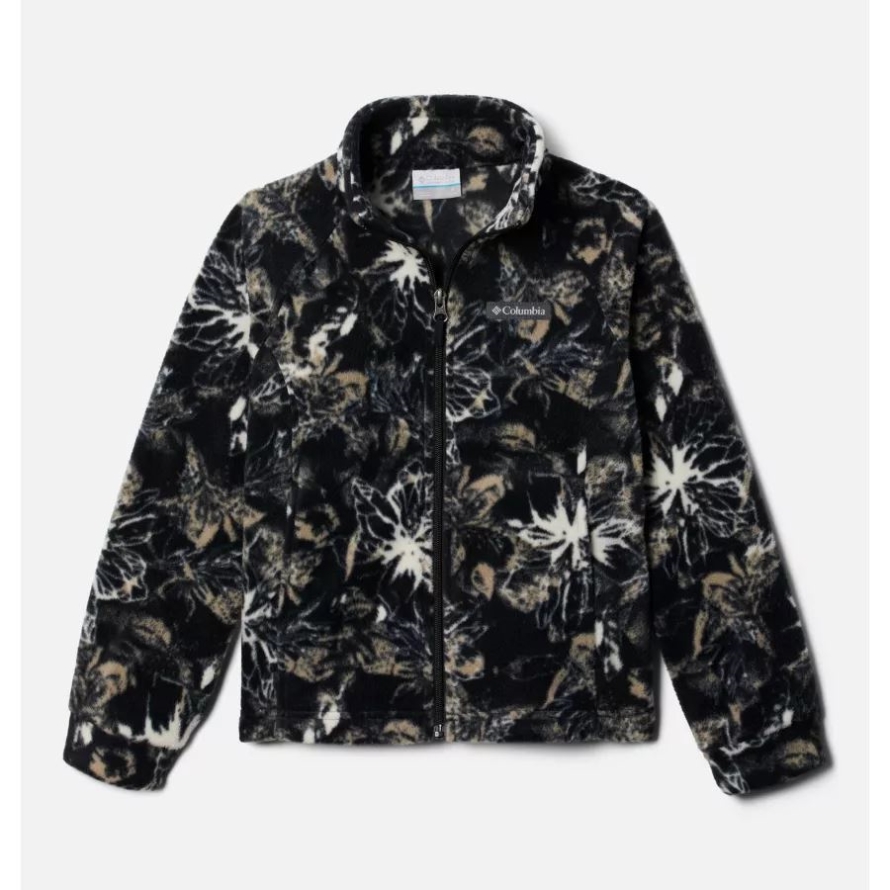 Black Aurelian Girls' Benton Springs II Printed Fleece Jacket Columbia