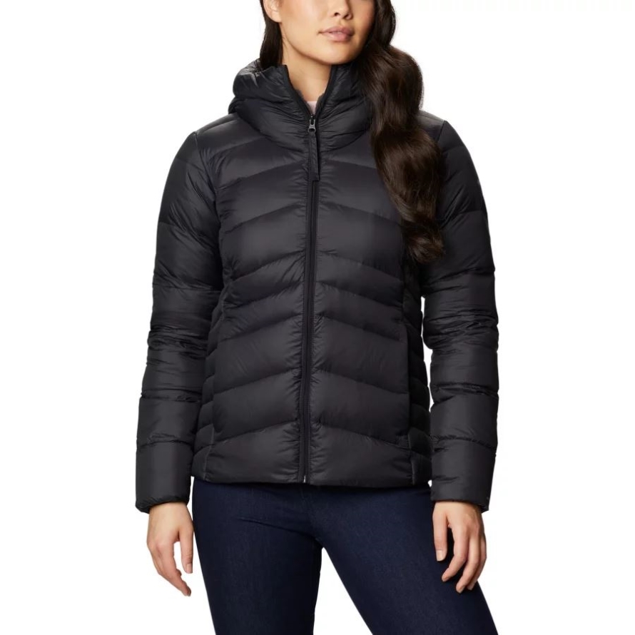 Black Autumn Park Down Hooded Jacket Columbia