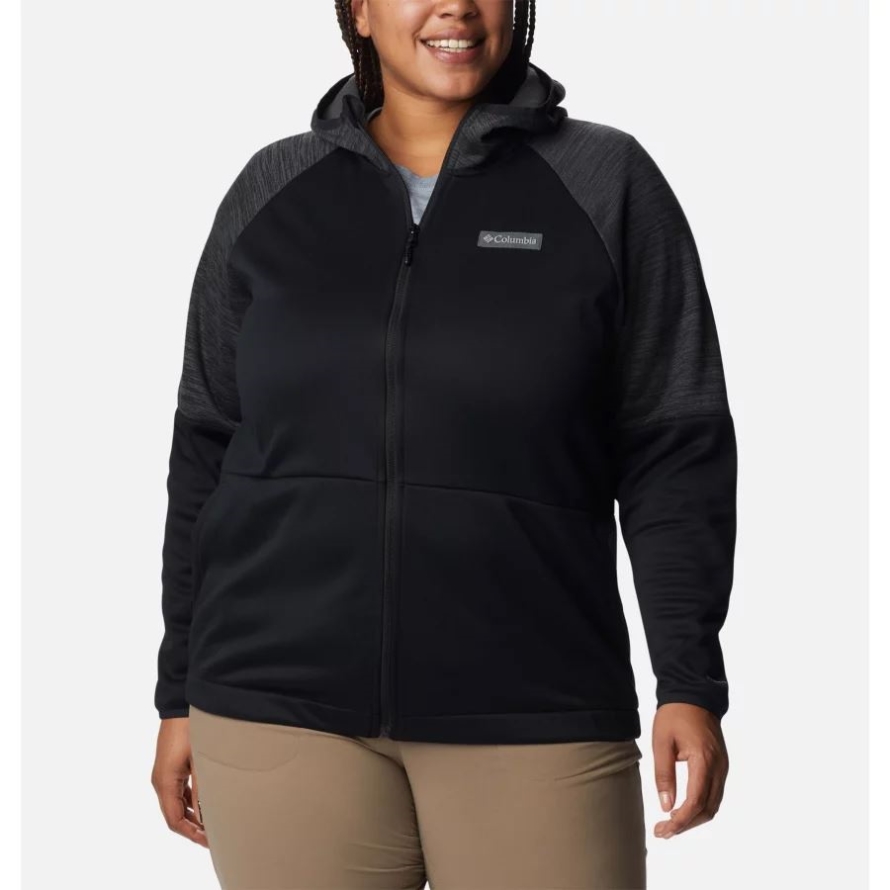Black/Black Heather Columbia Women's Windgates Full Zip Fleece Jacket