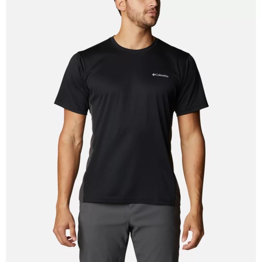 Black/Black Heather Men's Zero Ice Cirro-Cool Short Sleeve Shirt Columbia