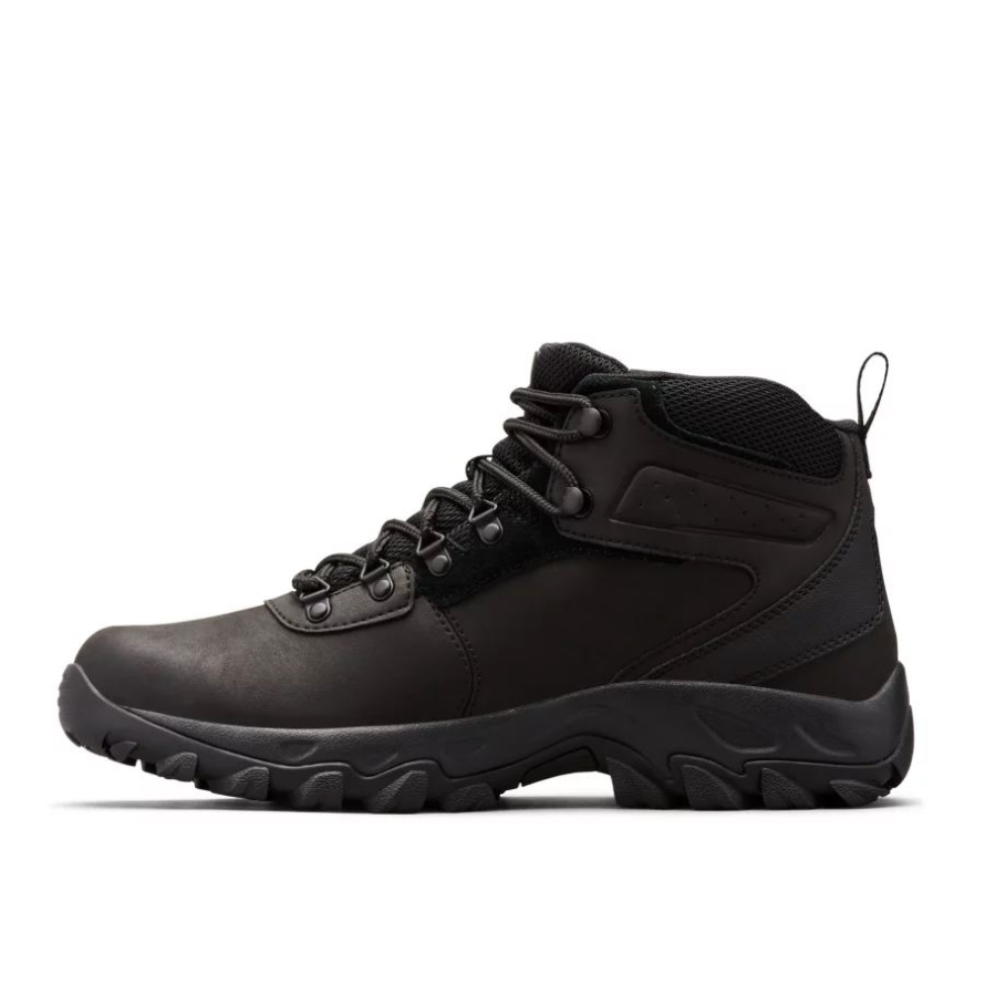Black/Black Men's Newton Ridge Plus II Waterproof Hiking Boot Wide Columbia