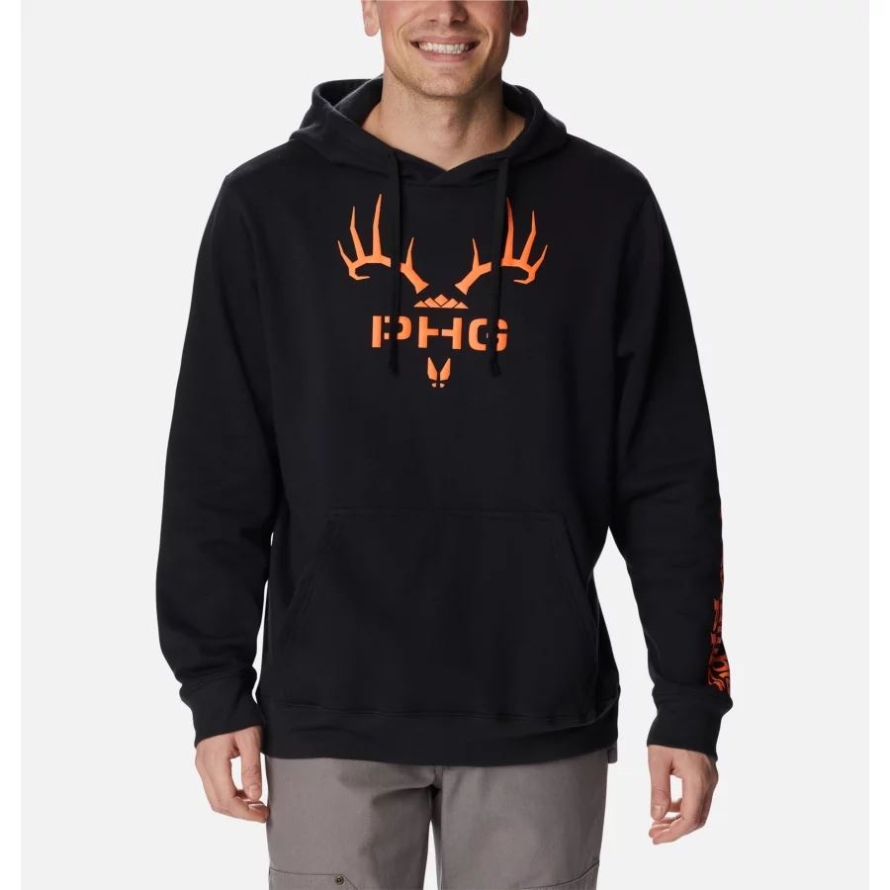 Black/Blaze Rack 'Em Men's PHG Heritage Hoodie Columbia