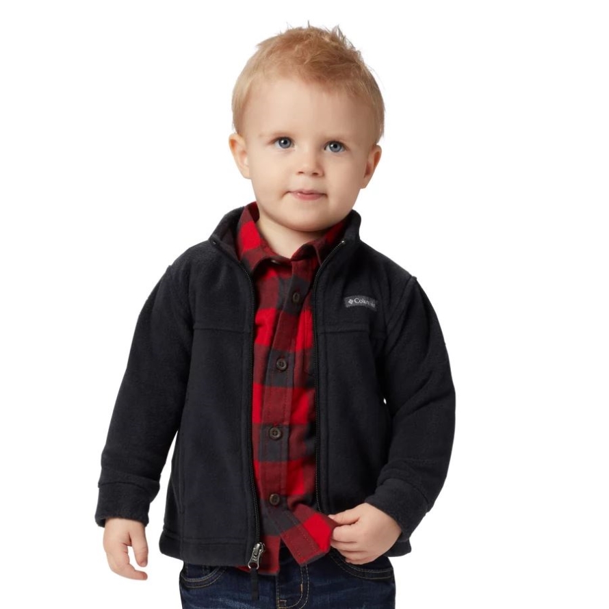 Black Boys' Infant Steens Mountain II Fleece Jacket Columbia