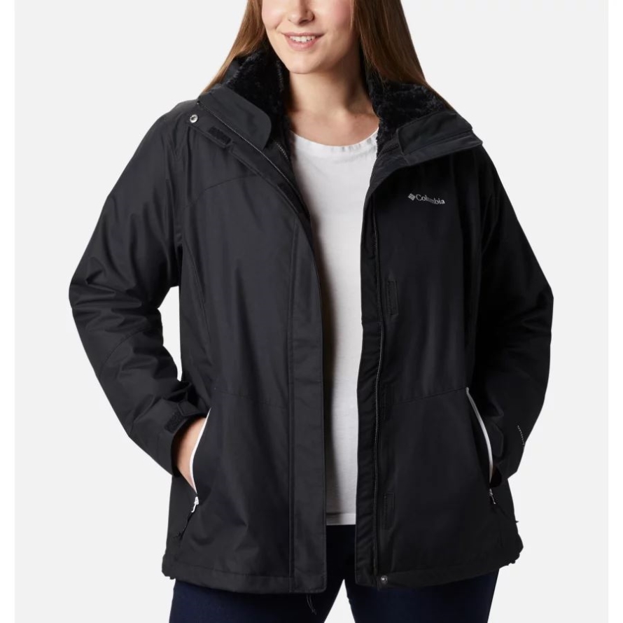Black Bugaboo II Fleece Interchange Jacket Plus Size Columbia