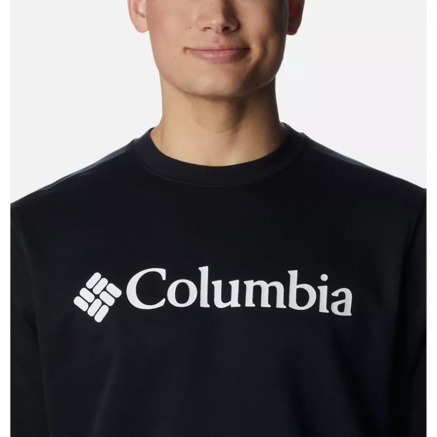 Black/CSC Branded Logo Men's Columbia Trek Crew Sweatshirt Columbia