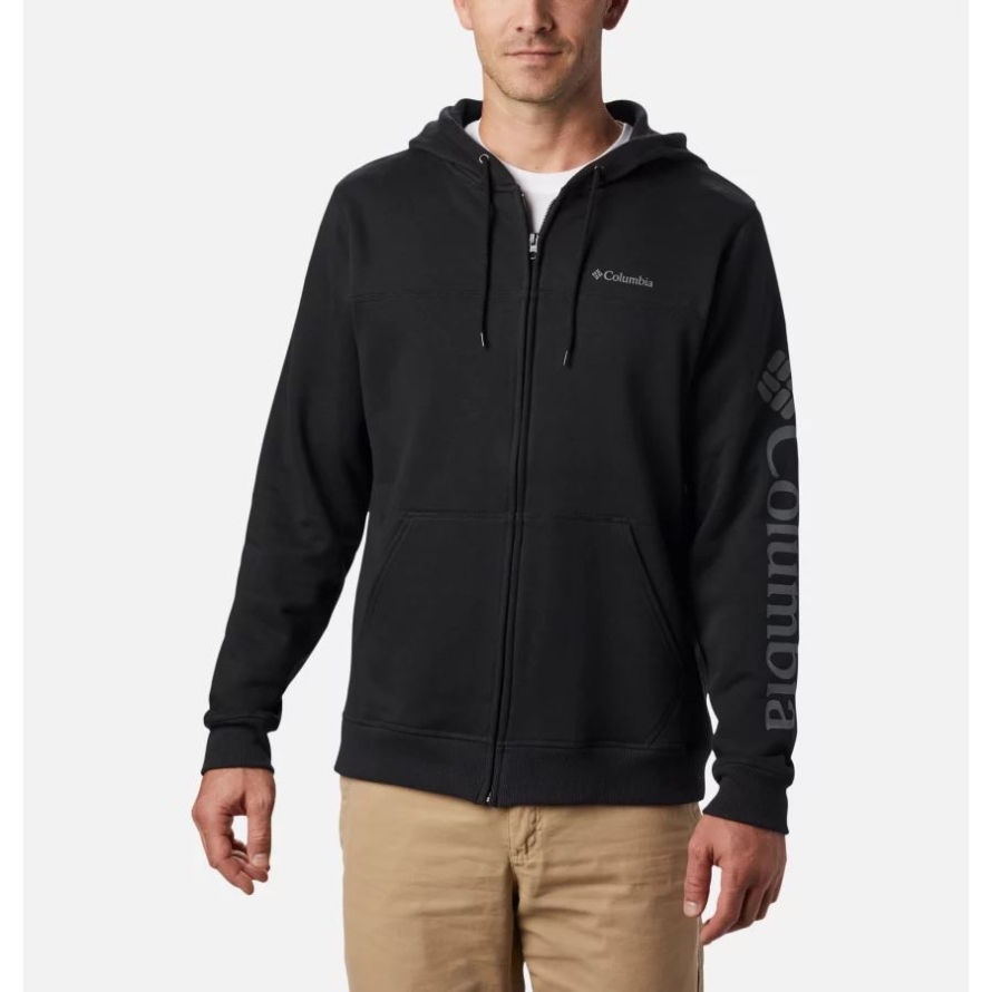 Black/CSC Sleeve Logo Columbia Men's Columbia Logo Fleece Hoodie