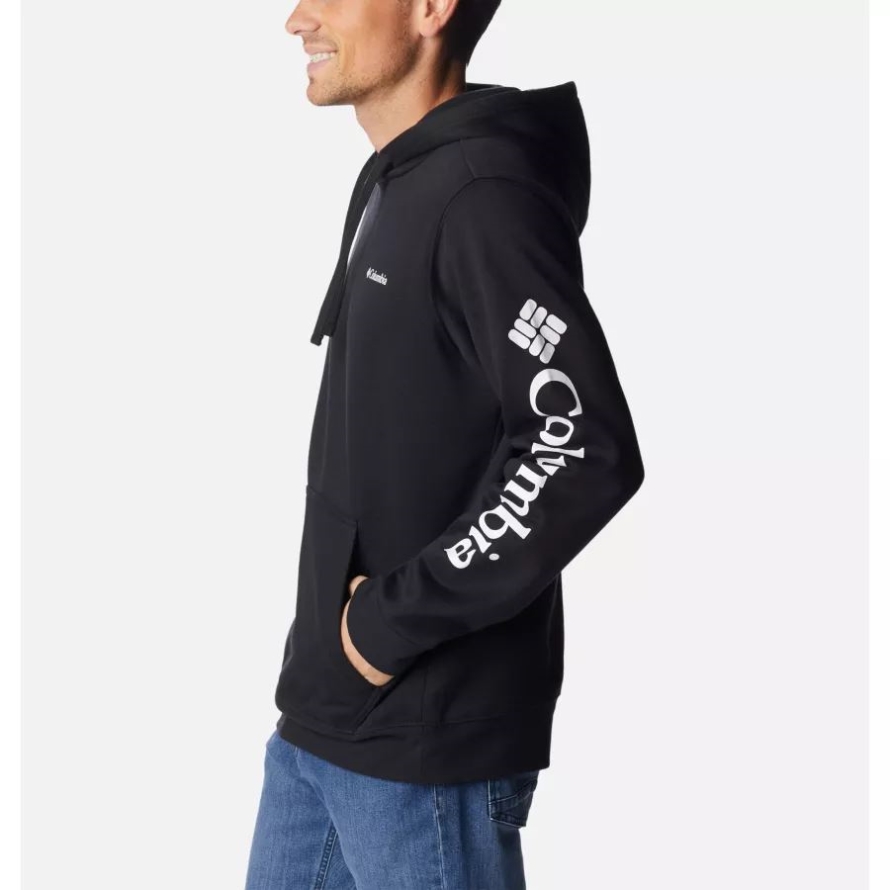 Black/CSC Sleeve Logo Men's Columbia Trek Hoodie Columbia