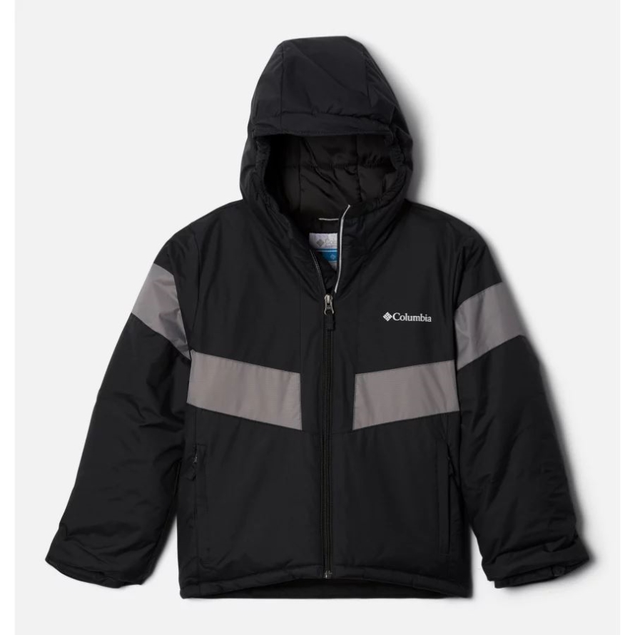 Black/City Grey Columbia Brand Boys' Lightning Lift II Jacket