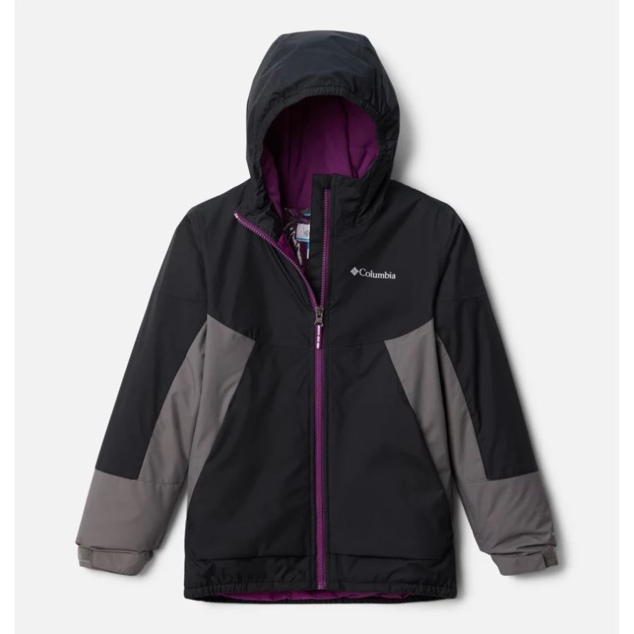 Black/City Grey Columbia Girls' Snow Problem Jacket