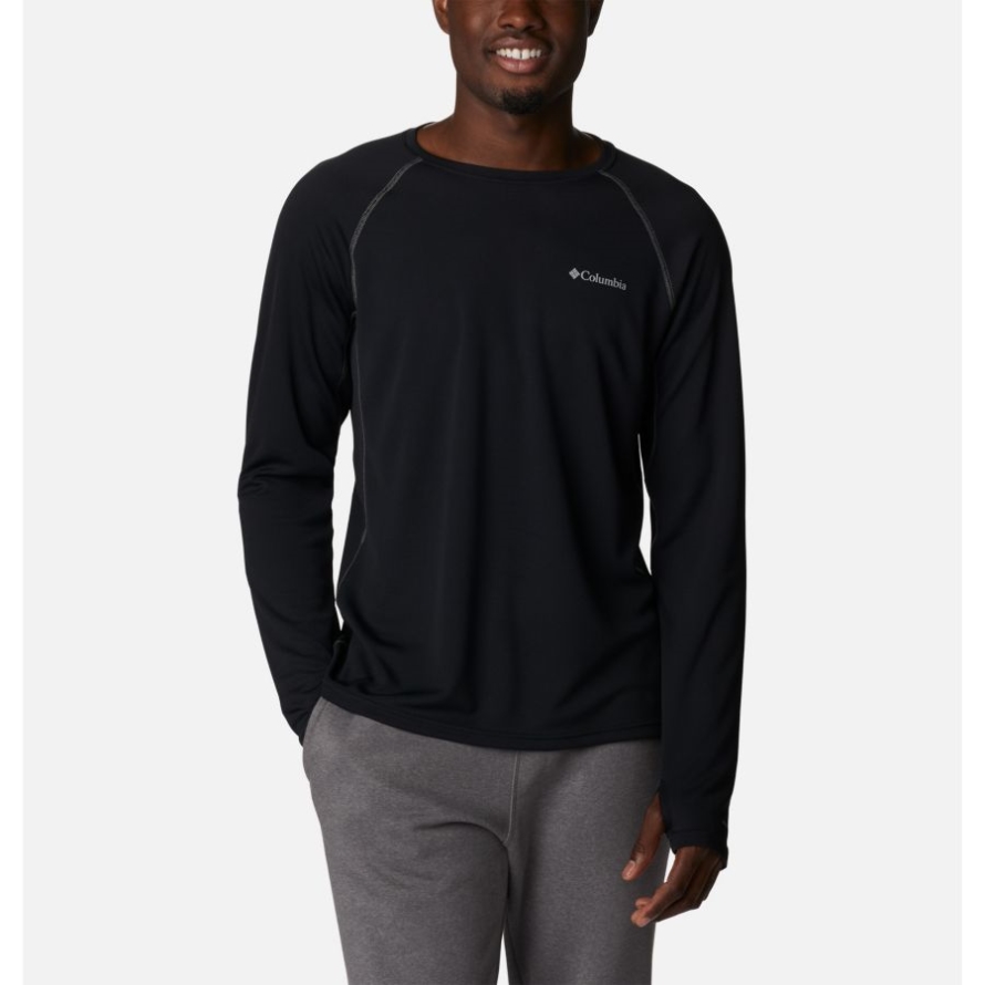Black/City Grey Columbia Men's Narrows Pointe Long Sleeve Shirt