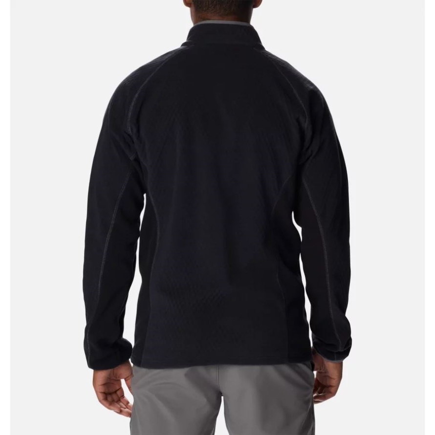 Black/City Grey Columbia Men's Outdoor Tracks Full Zip Fleece Jacket