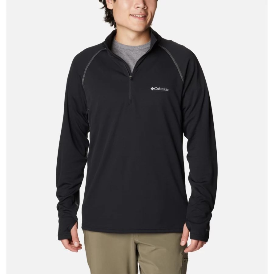 Black/City Grey Men's Narrows Pointe Half Zip Shirt Columbia