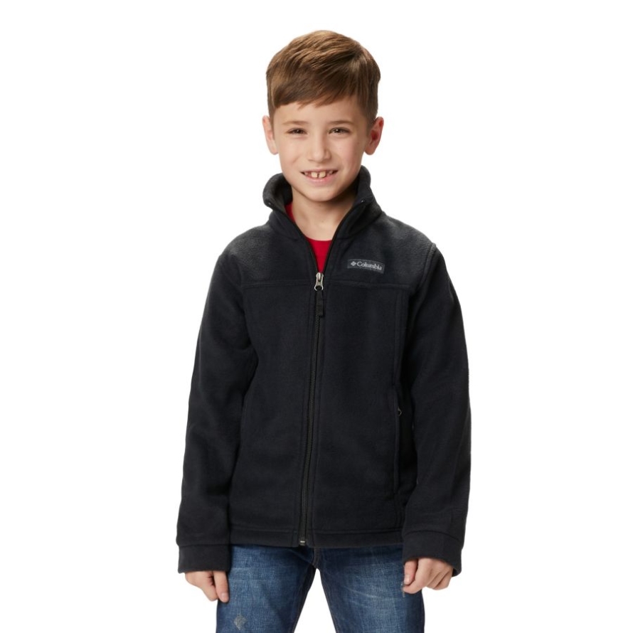 Black Columbia Boys' Steens Mountain II Fleece Jacket