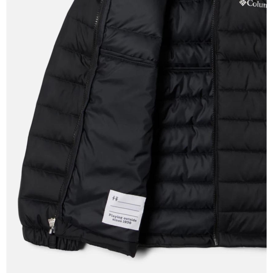 Black Columbia Boys' Tumble Rock Down Hooded Jacket
