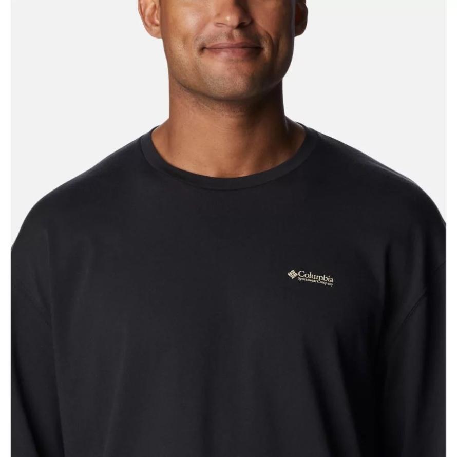 Black/Columbia Gorge Map Columbia Men's CSC Alpine Way Relaxed Long Sleeve T-Shirt