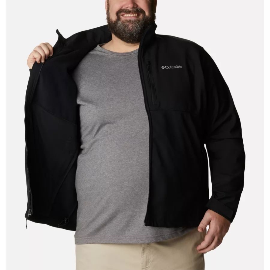 Black Columbia Men's Ascender Softshell Jacket Big