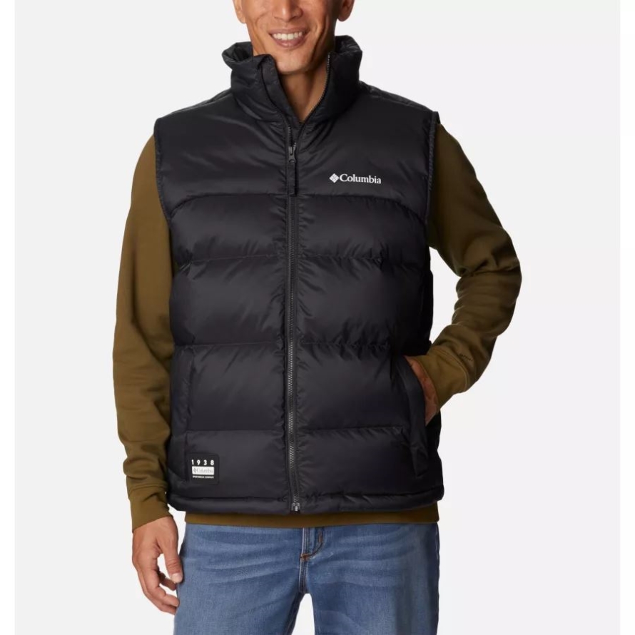 Black Columbia Men's Bulo Point II Down Puffer Vest