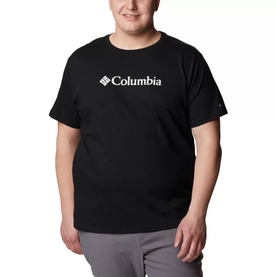 Black Columbia Men's CSC Basic Logo T-shirt Extended Size