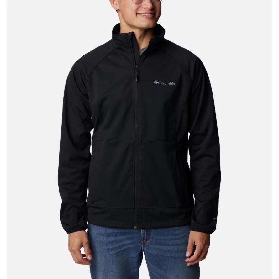 Black Columbia Men's Canyon Meadows Softshell Jacket