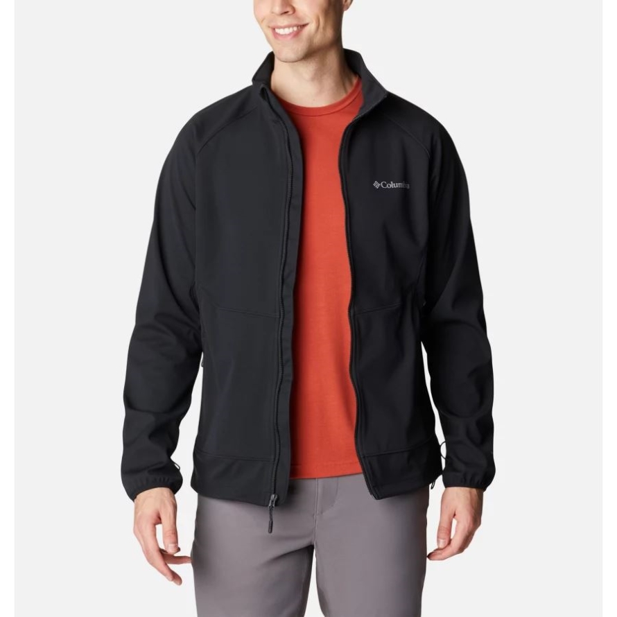Black Columbia Men's Canyon Meadows Softshell Jacket